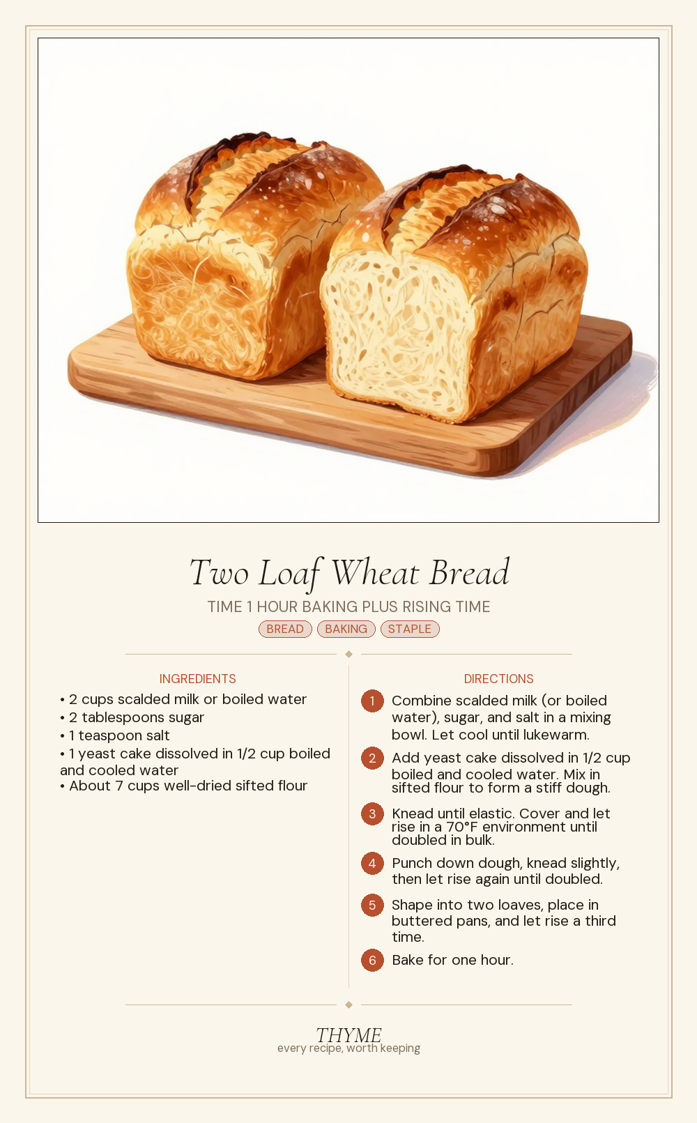 Two Loaf Wheat Bread