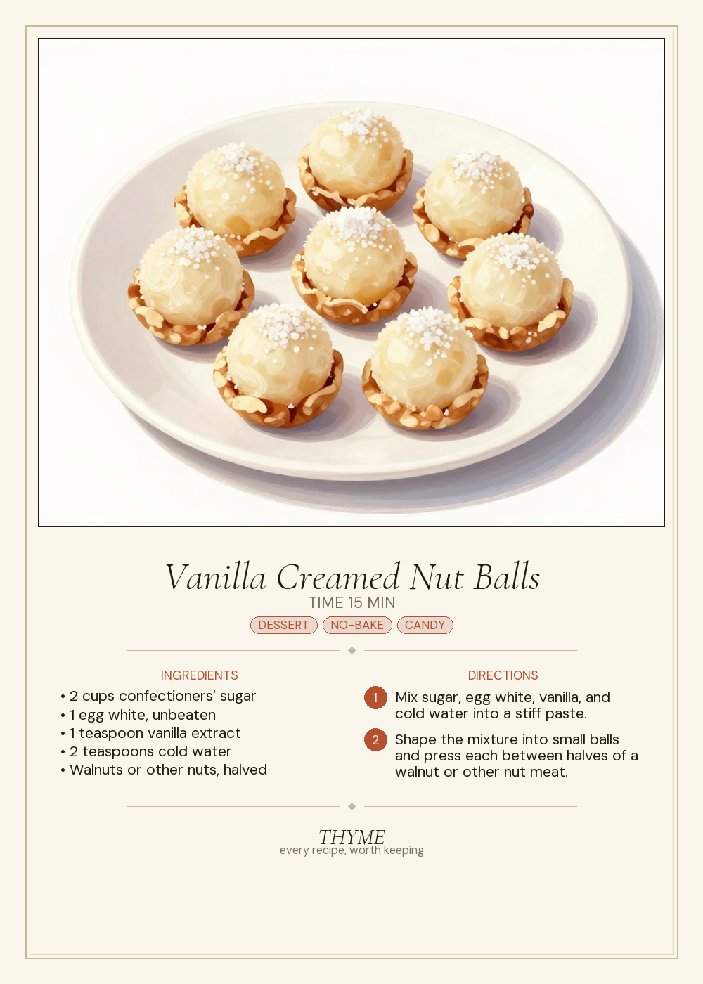 Vanilla Creamed Nut Balls