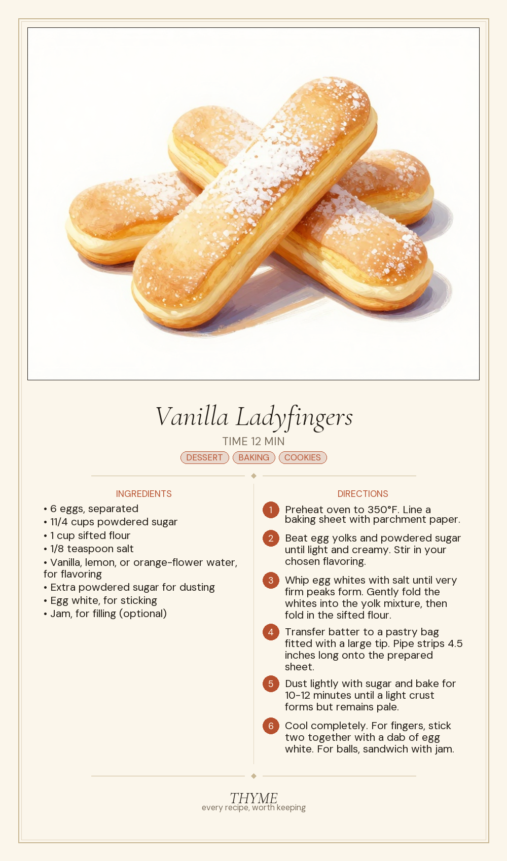 Vanilla Ladyfingers