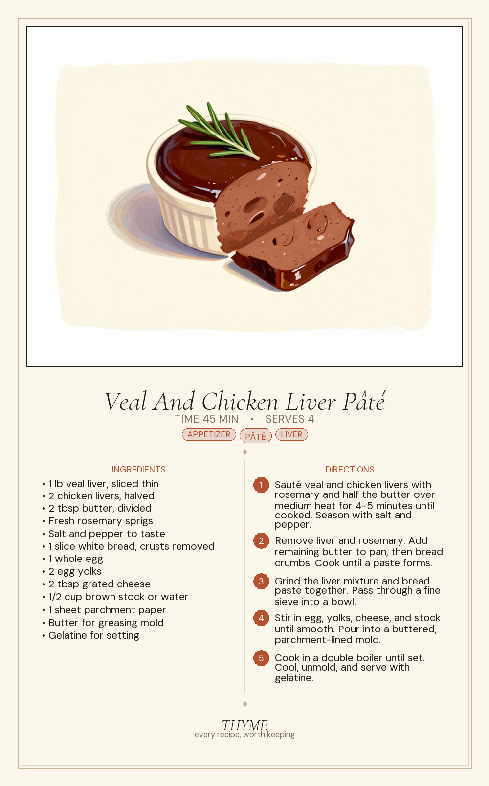 Veal And Chicken Liver Pâté