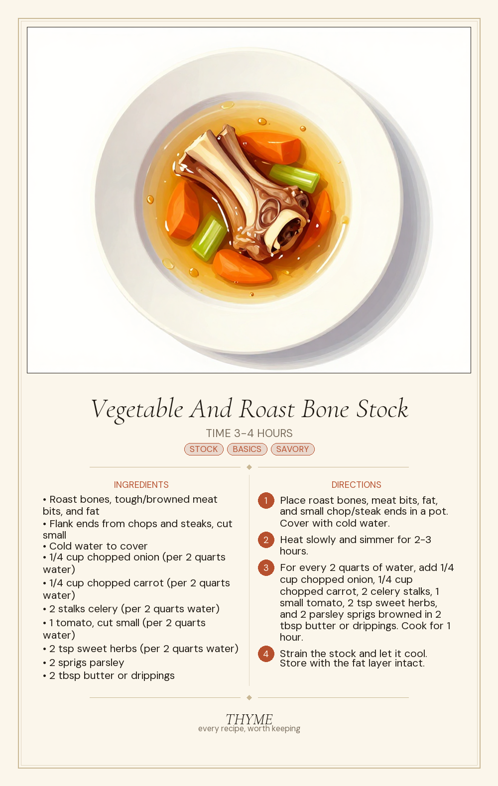 Vegetable And Roast Bone Stock
