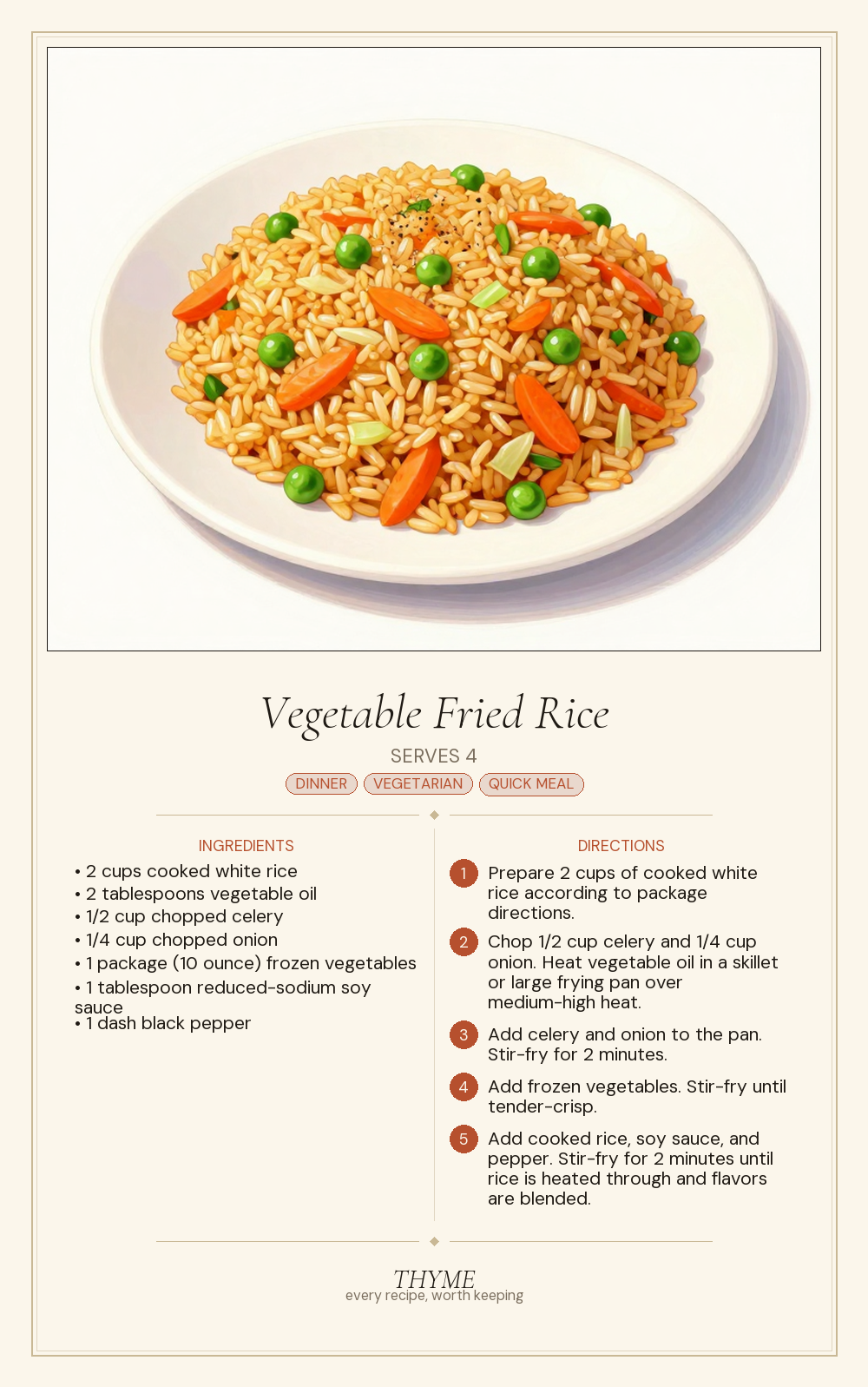Vegetable Fried Rice