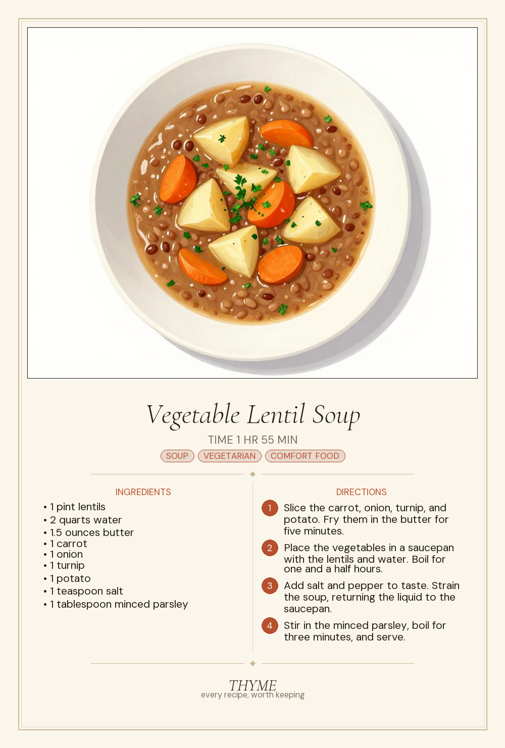 Vegetable Lentil Soup
