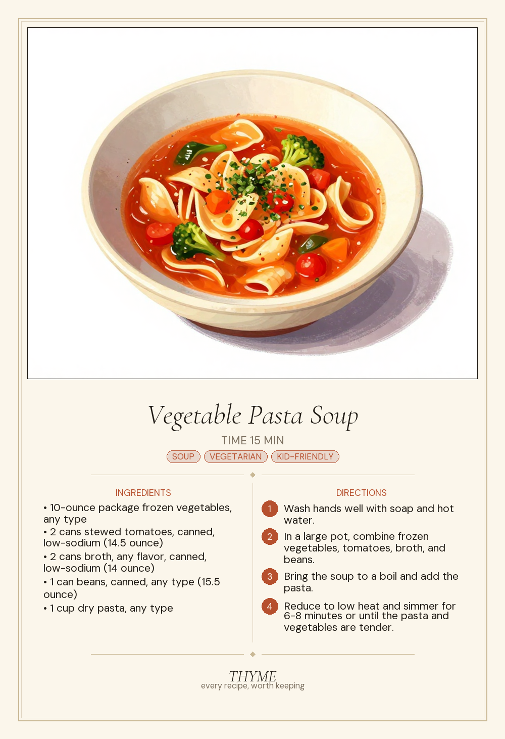 Vegetable Pasta Soup