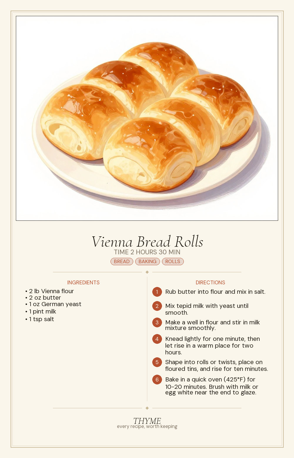 Vienna Bread Rolls