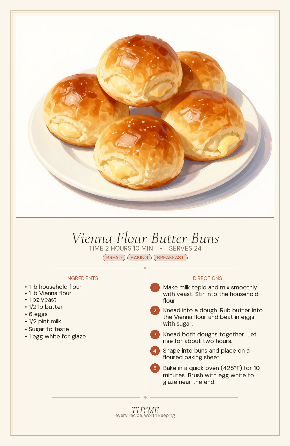 Vienna Flour Butter Buns