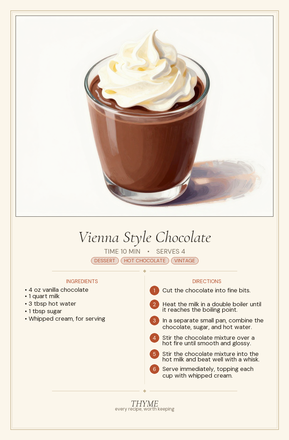 Vienna Style Chocolate