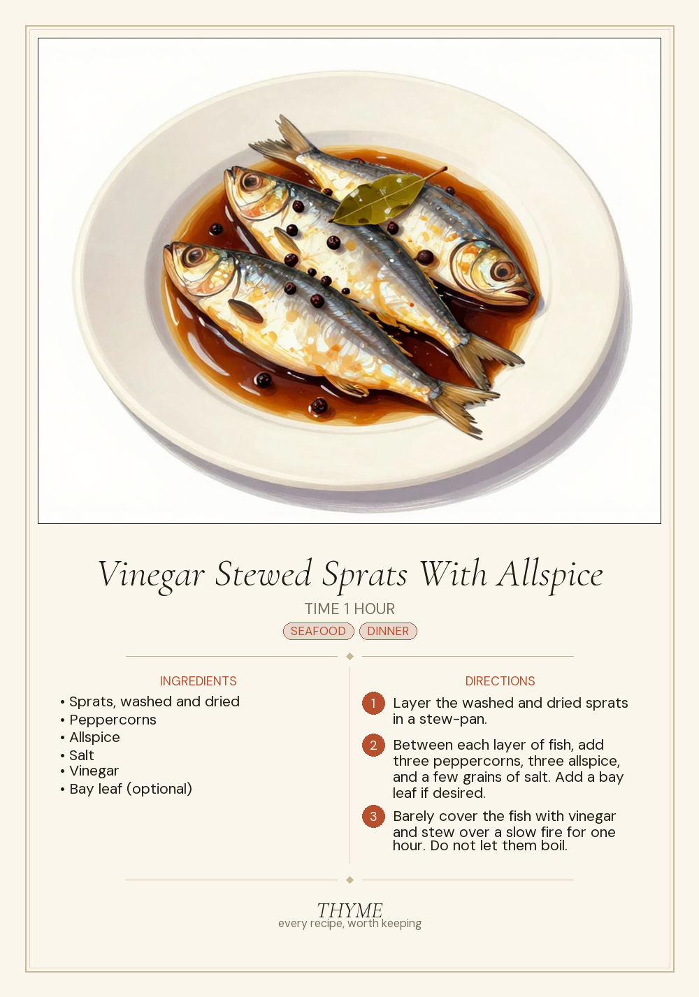 Vinegar Stewed Sprats With Allspice
