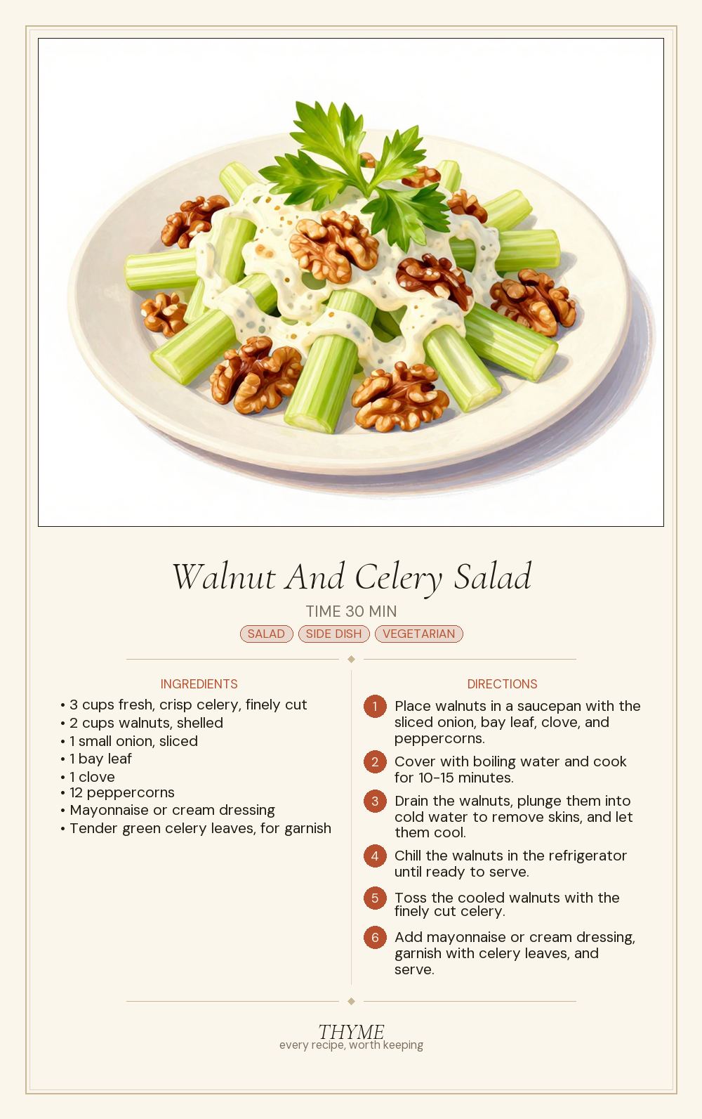 Walnut And Celery Salad