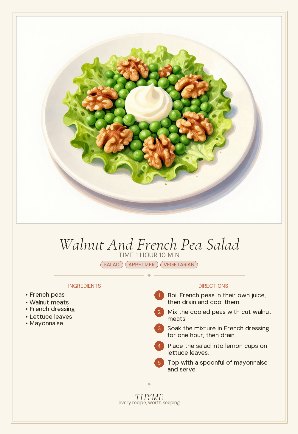 Walnut And French Pea Salad