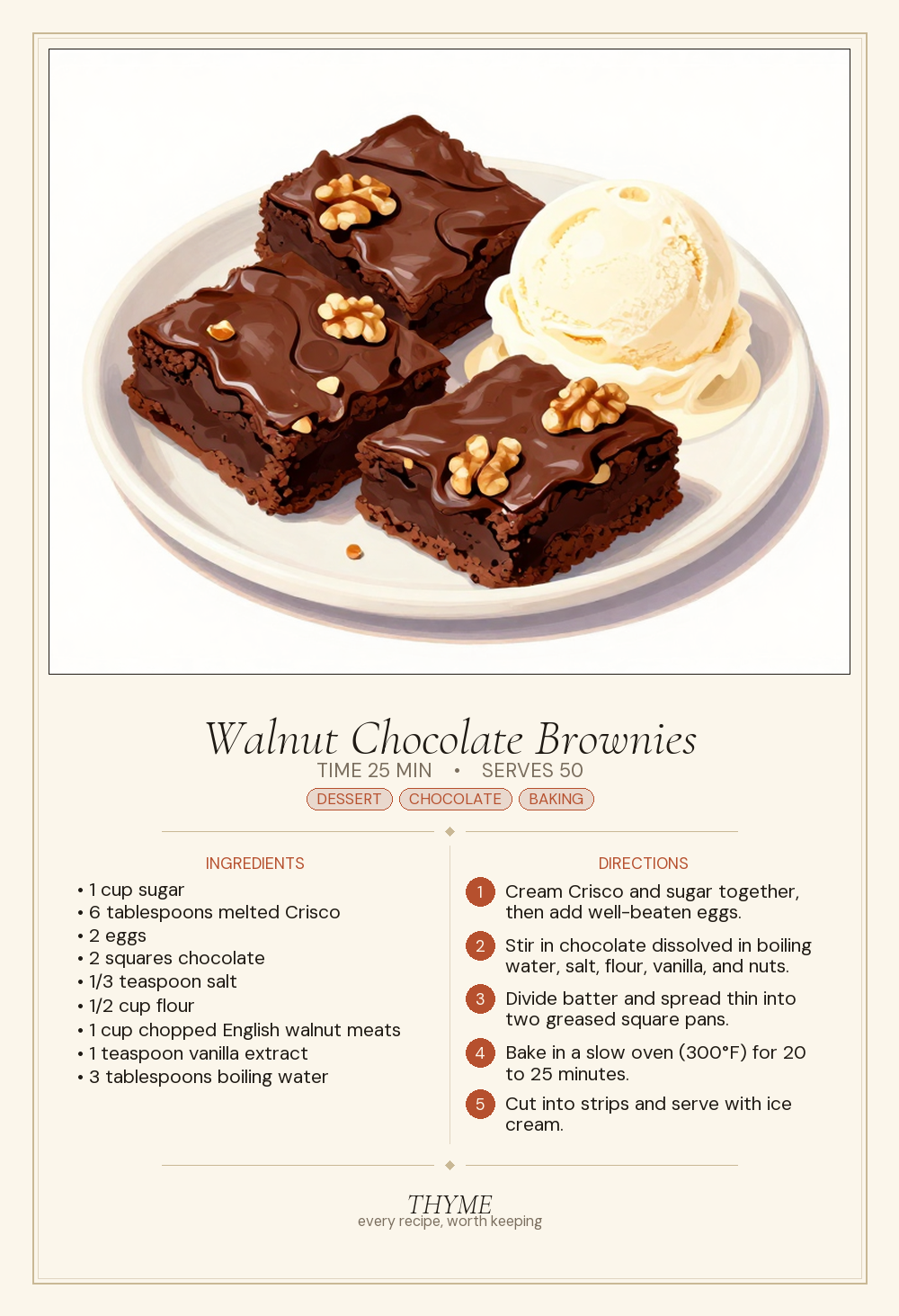 Walnut Chocolate Brownies