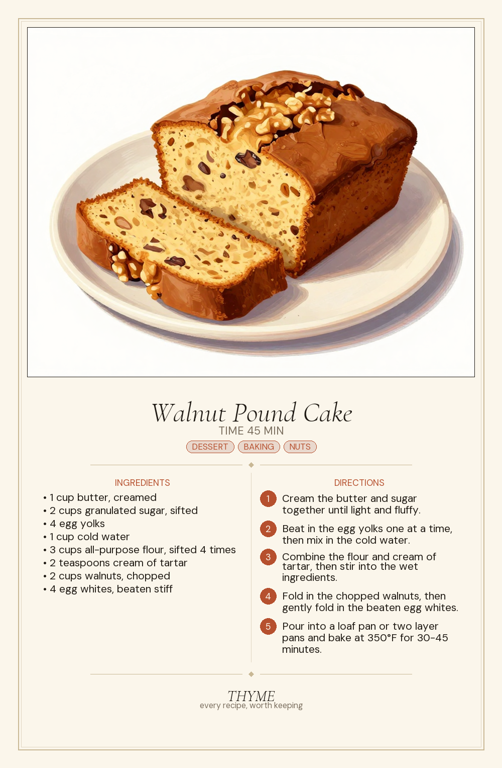 Walnut Pound Cake