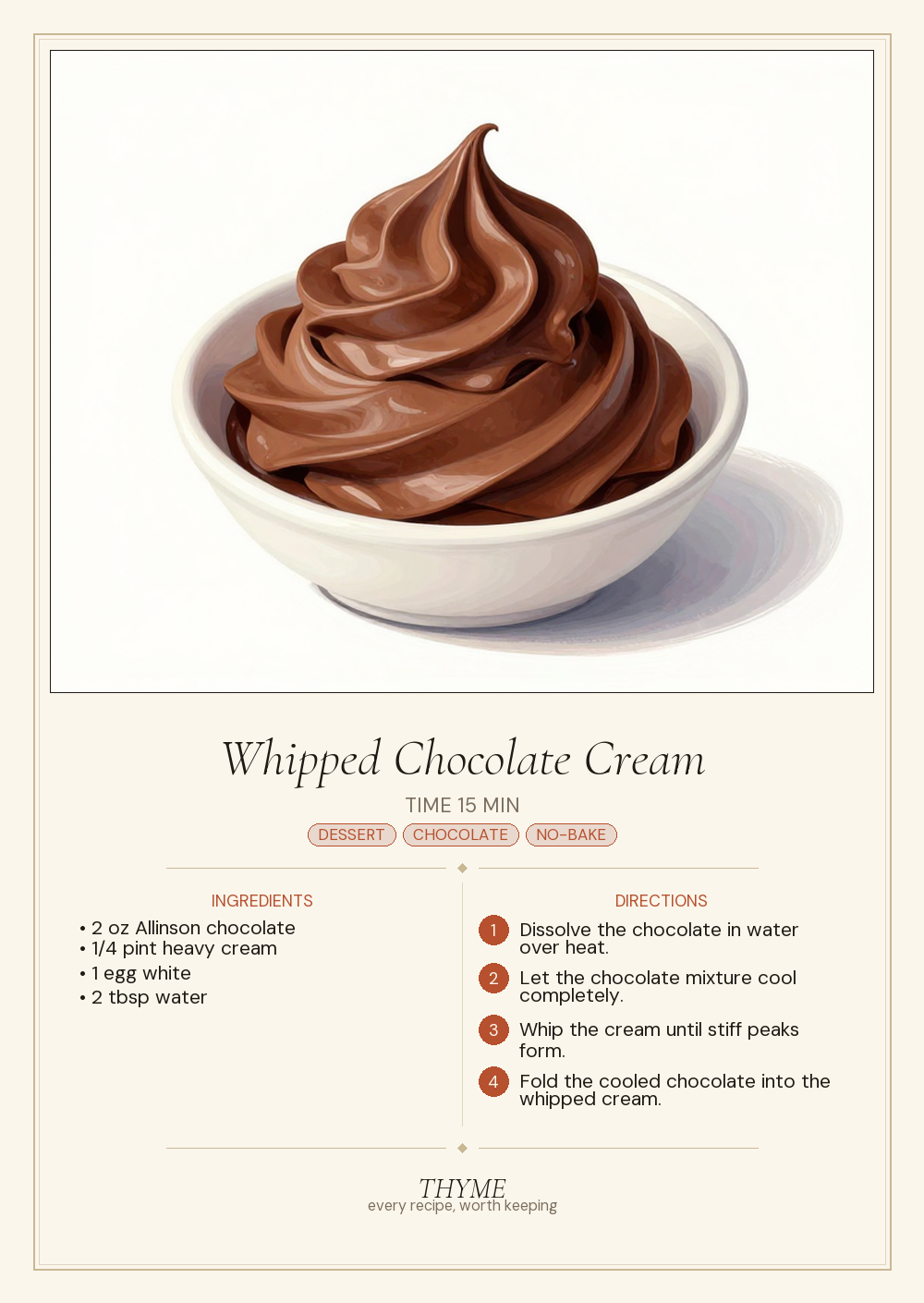 Whipped Chocolate Cream