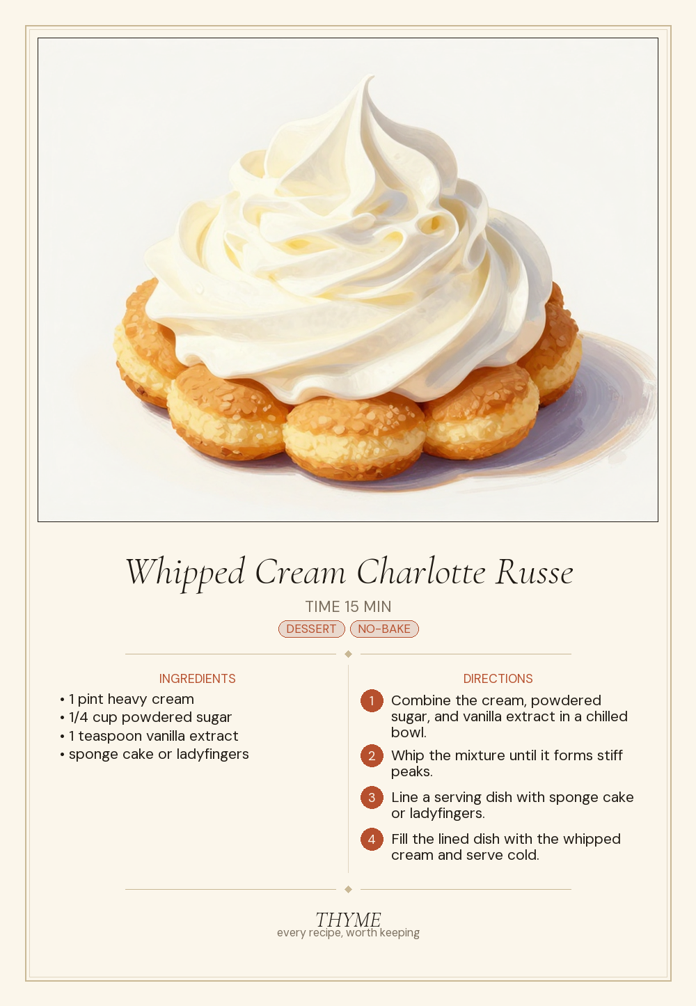 Whipped Cream Charlotte Russe