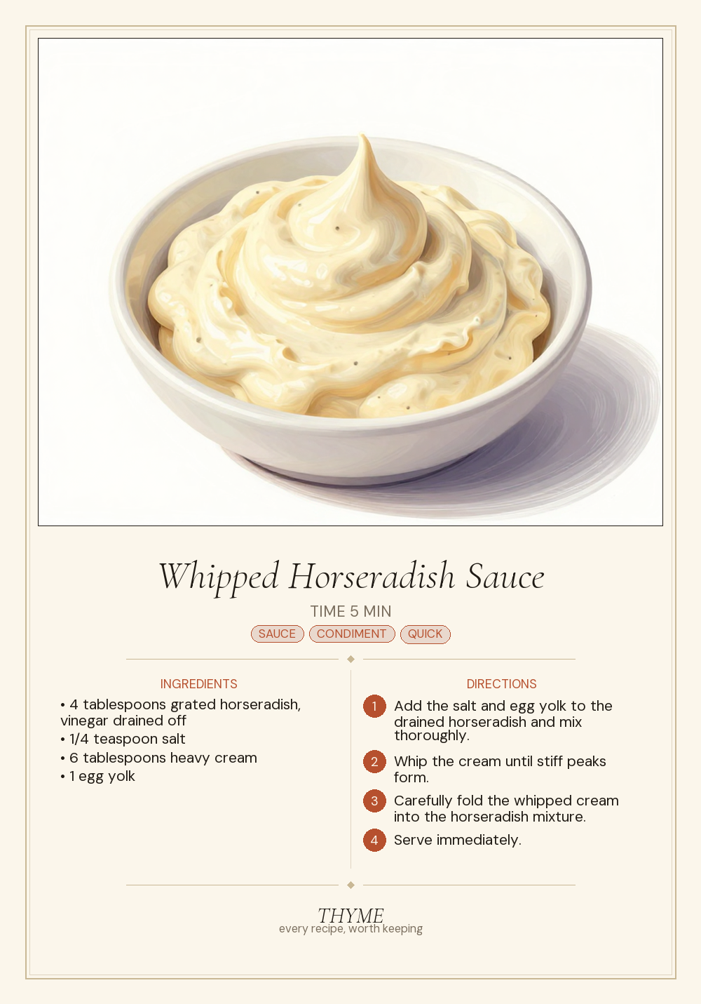 Whipped Horseradish Sauce