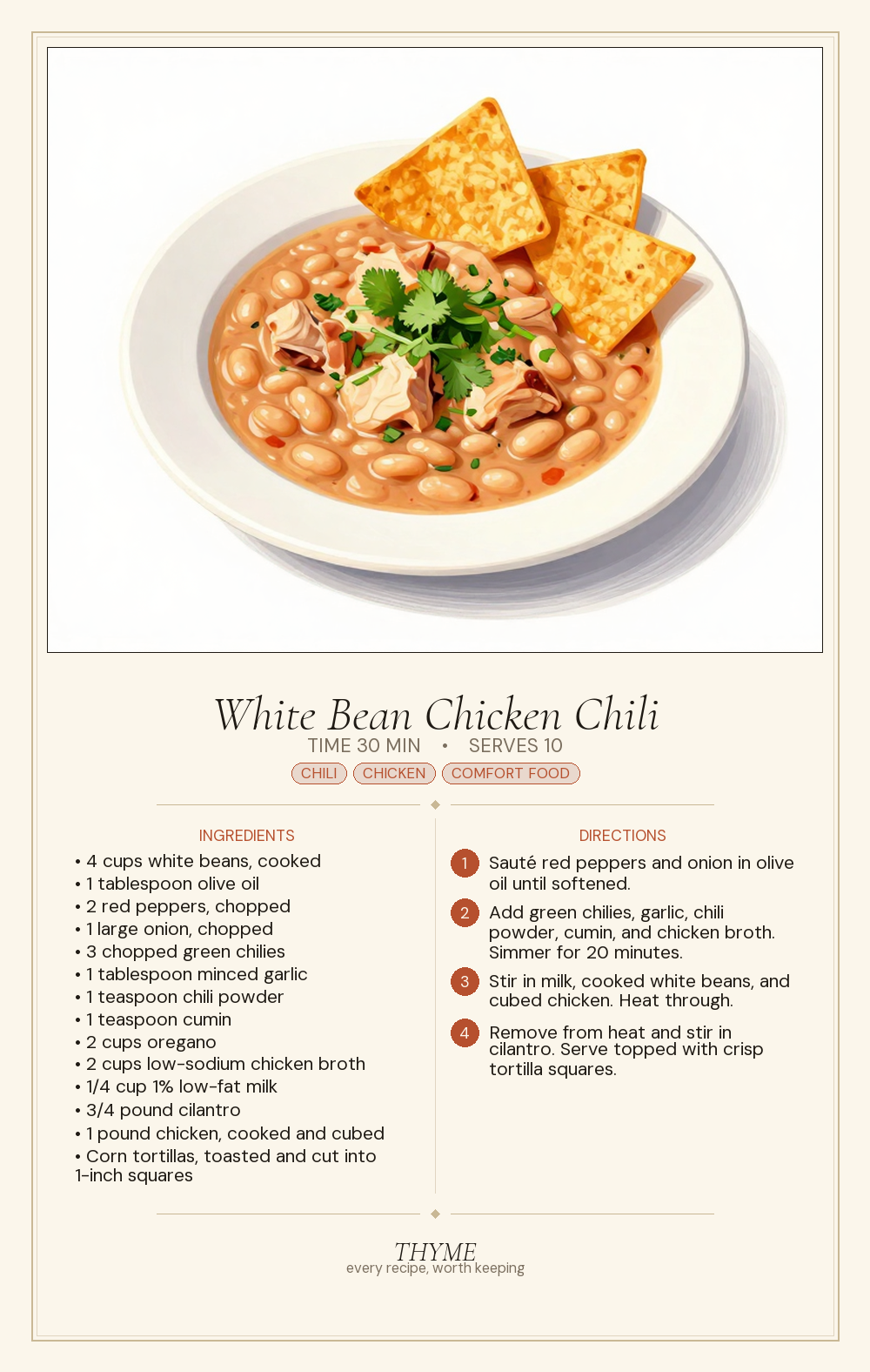 White Bean Chicken Chili