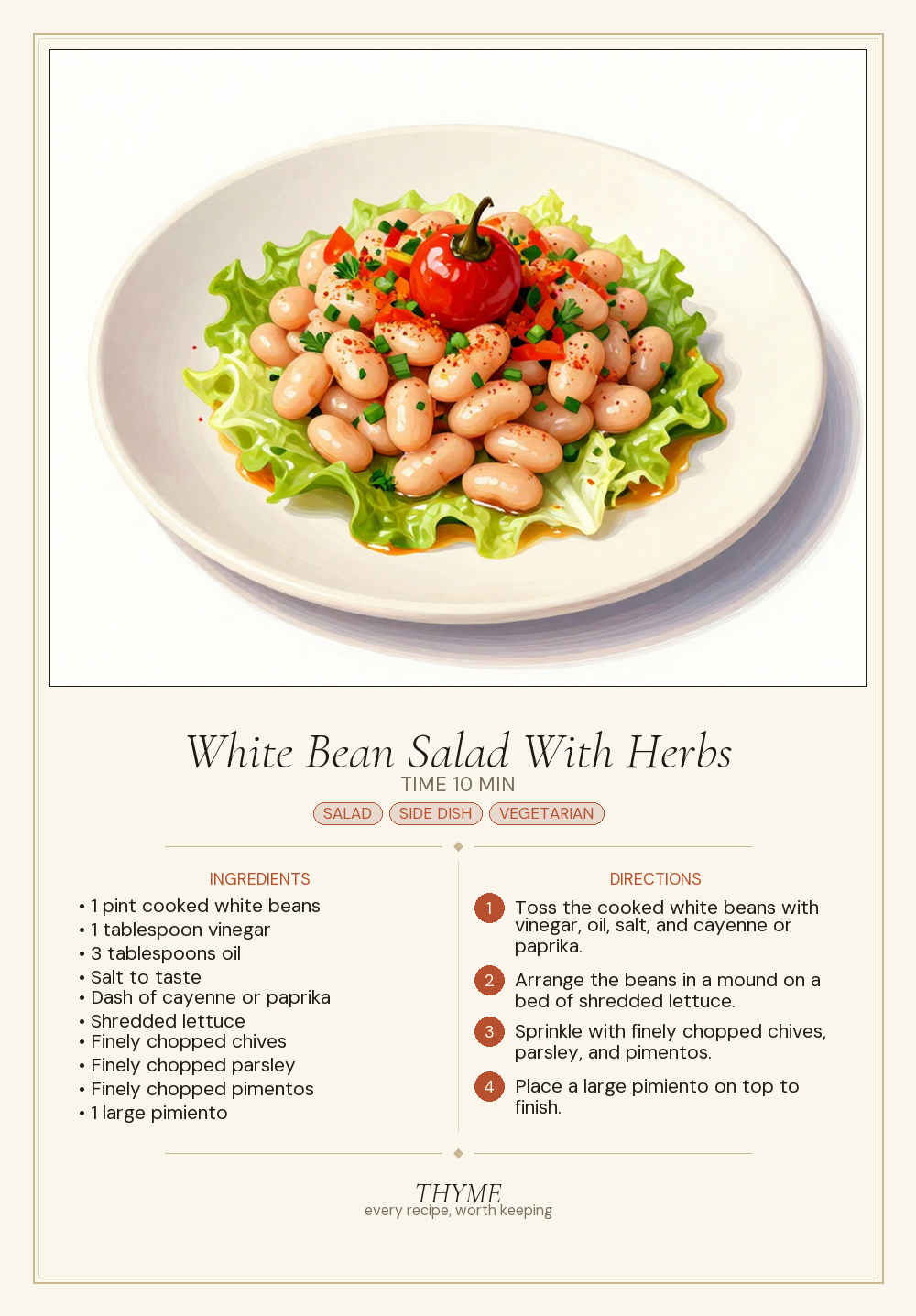 White Bean Salad With Herbs