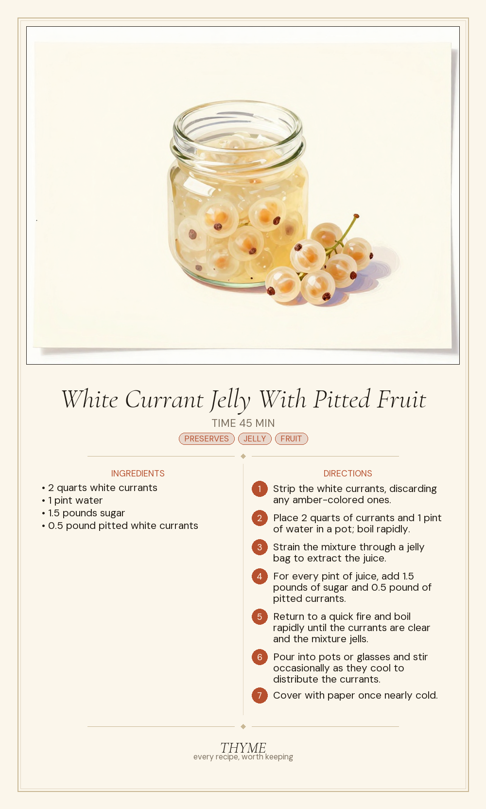 White Currant Jelly With Pitted Fruit