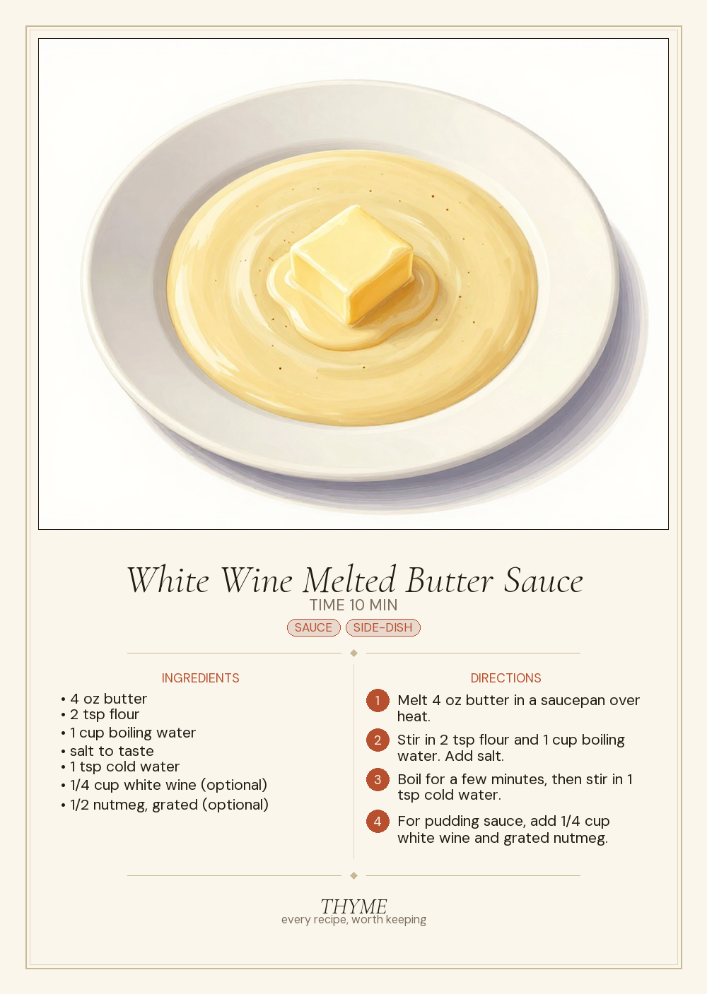White Wine Melted Butter Sauce