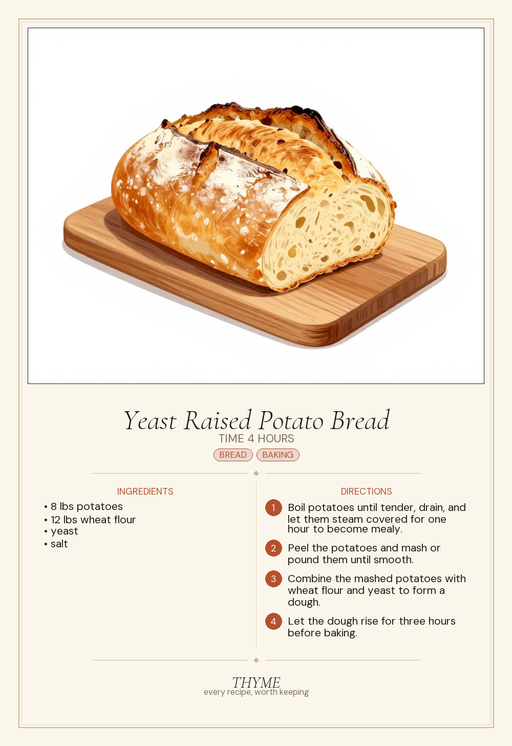 Yeast Raised Potato Bread