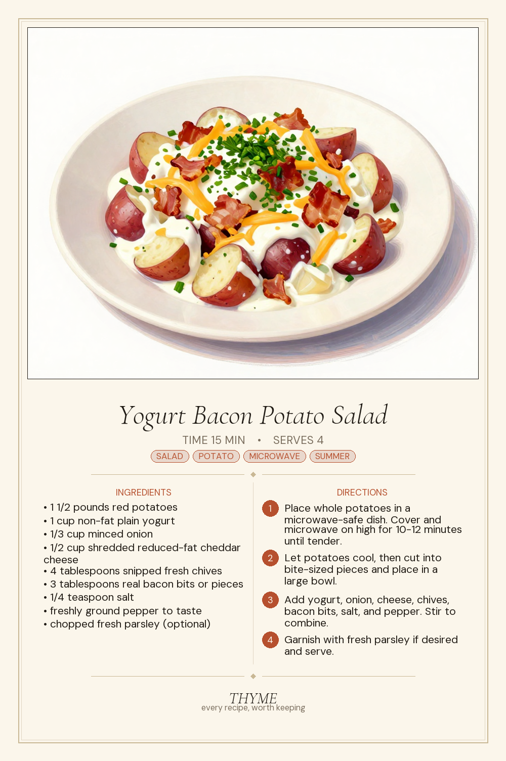 Yogurt Bacon Potato Salad