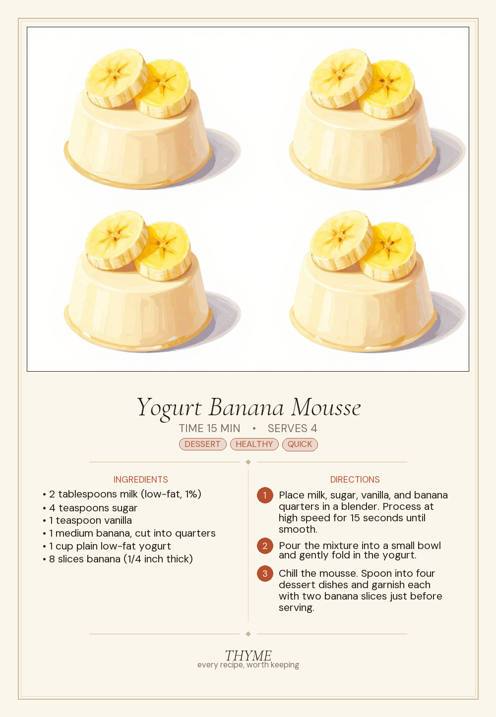 Yogurt Banana Mousse