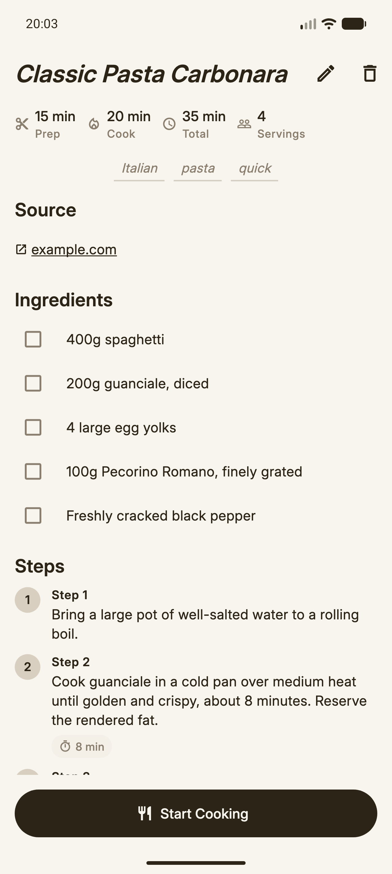Thyme recipe detail