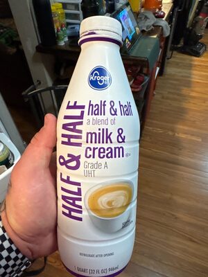 half & half a blend of milk & cream