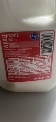 Whole vitamin D milk