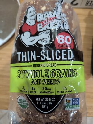 THIN-SLICED ORGANIC BREAD