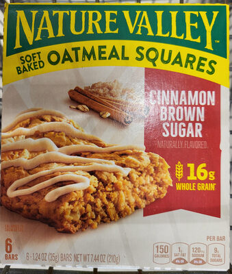 Soft Baked Oatmeal Squares Cinnamon Brown Sugar