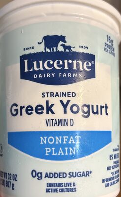 Strained Greek Yogurt Vitamin D Nonfat Plain
