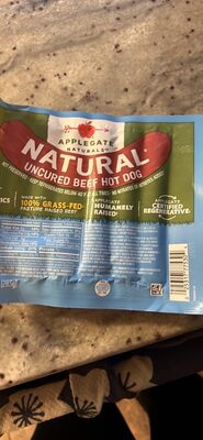 NATURAL UNCURED BEEF HOT DOG