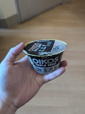 Oikos Triple Zero Vanilla Flavored Greek Yogurt