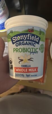 organic probiotic yogurt vanilla whole milk