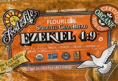 Flourless Sprouted Grain Bread EZEKIEL 4:9