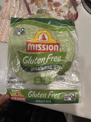 Gluten Free Spinach Herb Tortilla Wraps