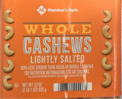 whole cashews lightly salted