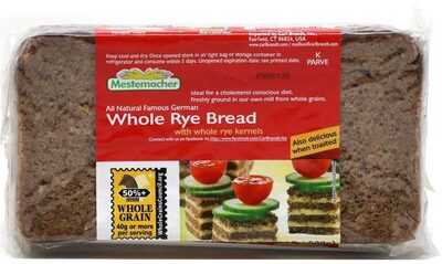 Whole Rye Bread with whole rye kernels