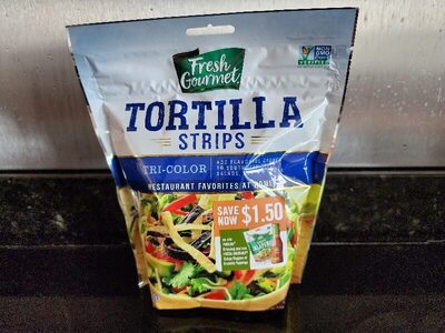 Tri-color tortilla strips