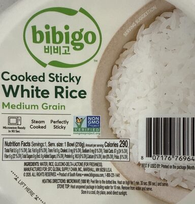 Cooked Sticky White Rice
