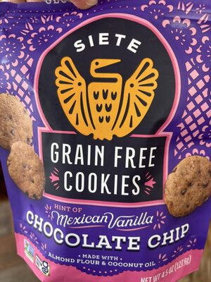 Grain Free Cookies Hint of Mexican Vanilla Chocolate Chip