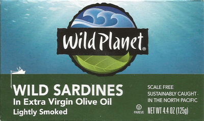 Wild Pacific Sardines in Extra Virgin Olive Oil Lightly Smoked