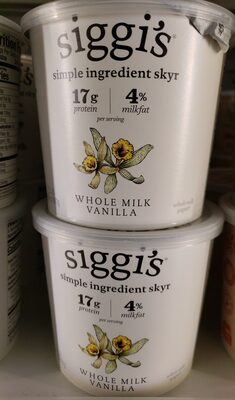 simple ingredient skyr whole milk vanilla
