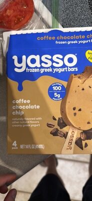 coffee chocolate chip frozen greek yogurt bars
