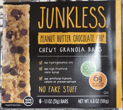 Peanut Butter Chocolate Chip Chewy Granola Bars