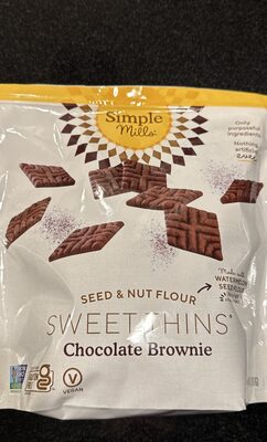 Simple Mills, Sweet Thins Chocolate Brownie