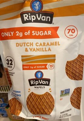 RipVan Mini Wafels Caramel Filbert Stroopwafel Dutch Caramel & Vanilla