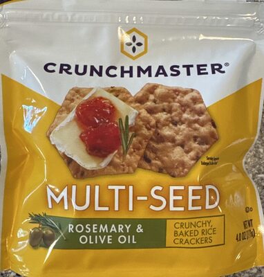 Rosemary & Olive Oil Crunchy Baked Rice Crackers