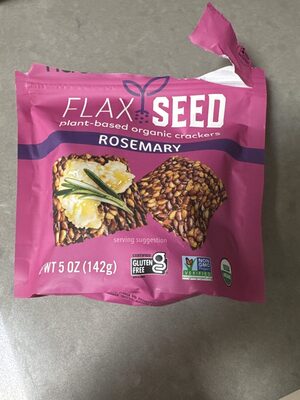 FLAX SEED plant-based organic crackers ROSEMARY
